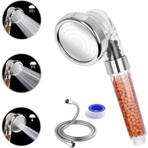 3-Function Adjustable Jetting Lonic Pure Filter Shower Head High Pressure & Water Saving Shower head for Best Shower Experience