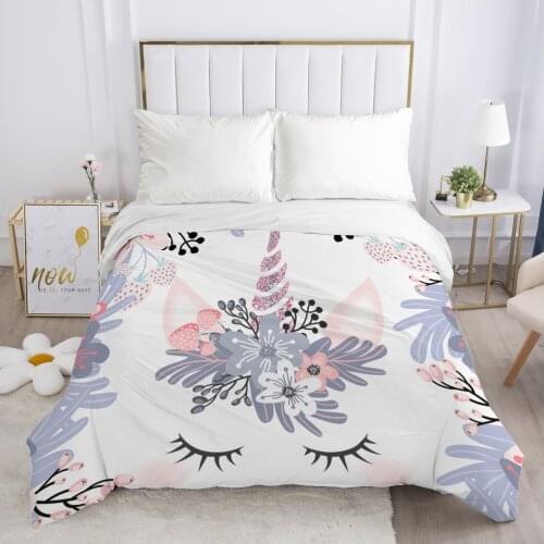 1pc Children Duvet cover Quilt/Blanket/Comfortable Case 200*200 240x220 Size cartoon Bedding for children kids baby unicorn
