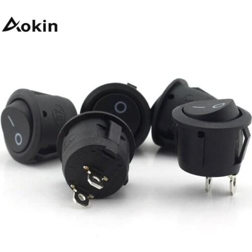 10Pcs ON/OFF Round Rocker Switch LED illuminated Car Dashboard Dash Boat Van 12V