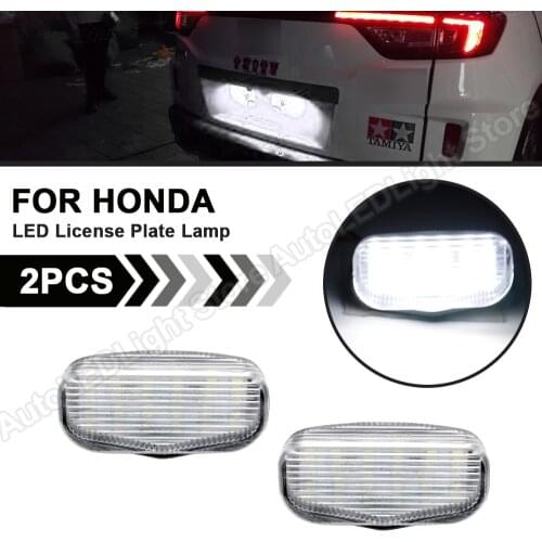 2Pcs For HONDA XR-V 2015 2016 2017 2018 2019 2020 2021 LED License Plate Light Number Plate Lamp White Light