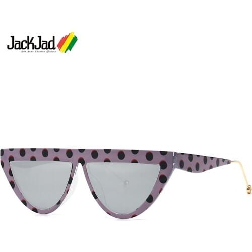 JackJad 2020 Fashion Modern Cat Eye Style Wave Point Sunglasses Women Cat Walks Brand Design Sun Glasses Oculos De Sol FF0371