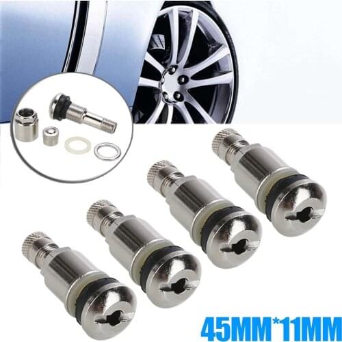 4pcs Alloys Chrome Metal Tyre Valve Bolt In Stem Wheels Car Van Tyre Valve Bolt In Stem For Bbs Pressure 80 psi 5.5bar