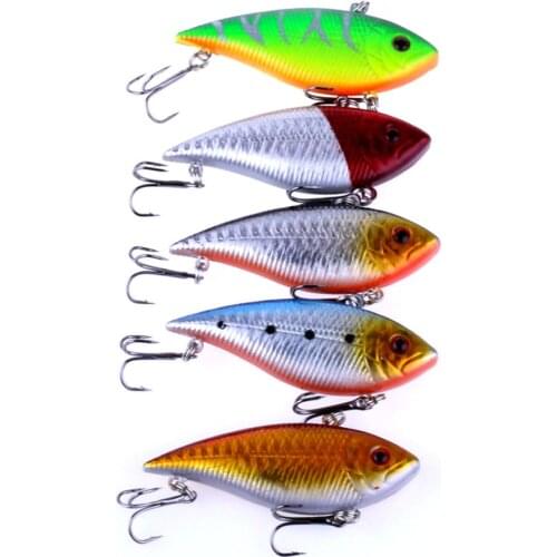 5pcs/lot fishing lures VIB crankbait wobblers 70mm 11g isca artificial Treble vibration Pesca hard bait fishing tackle