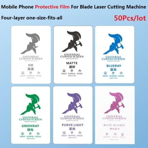 50Pcs Mobile Phone Protecting Film HD Hydrogel Film For Blade And Laser Cutting Machine TPU LCD Screen Protector Matte/Anti Blue