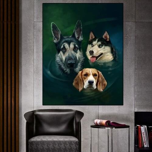 5D Diamond Painting Art Dogs Water Shepherd Husky Beagle Home Decoration Full Drill Square Diamond Embroidery Picture Gift E689