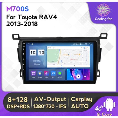 DPS Car DVD Player Android 10 GPS For Toyota RAV4 RAV 4 2013 2014 2015 - 2018 Multimedia IPS Radio car Audio wifi DVR SWC No DVD