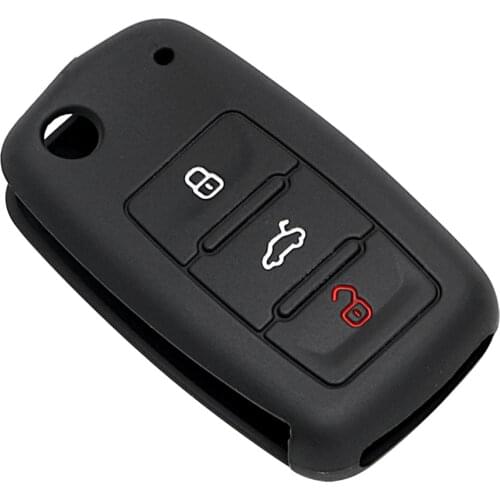 Key Case for Car Silicone Car Accessories Car Key Bag Cover Protective Case For Volkswagen Skoda Jetta Lavida Golf Polo Passat