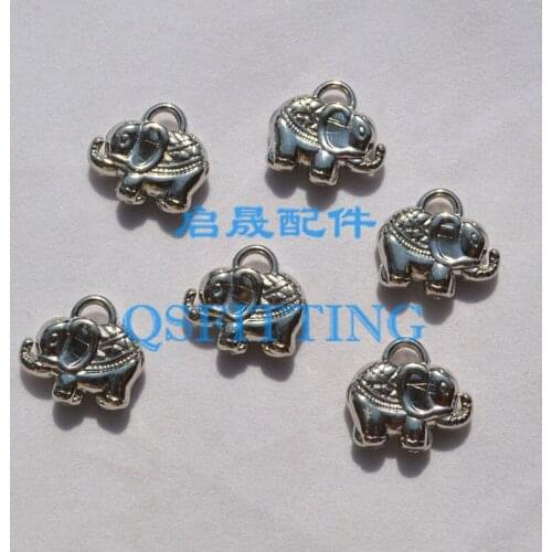 DIY Fashion Jewelry Accessory,20MM Cartoon Elephant CCB Beads,Acrylic Charms,Silver Plated