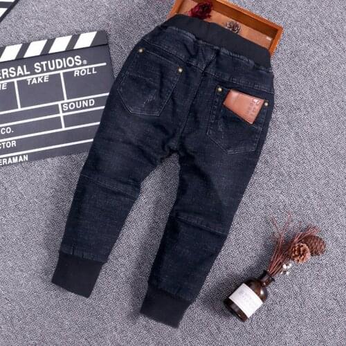 Baby Boy Denim Jeans Pants Childrens Denim Trousers Kids Black Designed Pants Solid Toddler Leggings pants 2-8 Years clothes