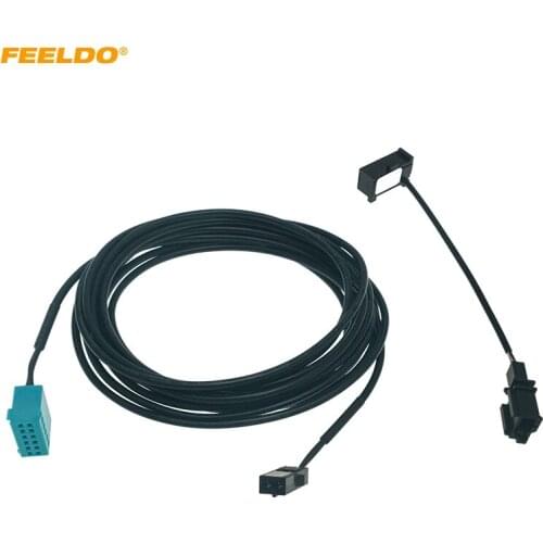 FEELDO Car Navigation Bluetooth Microphone With Wire Harness Cable Adapter For Volkswagen 275A/276B/276D/276E MIB Head Unit