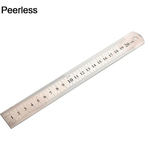 Hot Sale Peerless 20 cm Stainless Steel Double Sided Metal Straight Ruler Measuring Tool