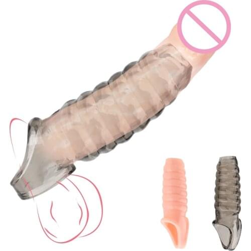 Male Reusable Silicone Threaded Chastity Penis Cock Rings Masturbation Enlargement Delayed Ejaculation Sex Toys For Men Sex Shop