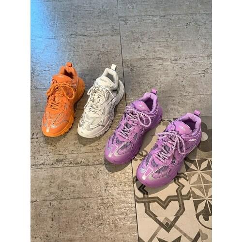 Womens shoes autumn 2020 new wild mesh breathable thick bottom lace-up sneakers student casual running shoes