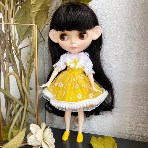 Blyth BJD doll, Blyth Doll Nude Customized Frosted Face Dolls Can Changed Makeup and Dress DIY, 12 Inch Ball Jointed Dolls 01