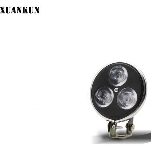 XUANKUN Motorcycle Electric Vehicle Modified Headlamps 12V-80V Spotlights LED Solar Light External Ultra Bright Bulb 9W