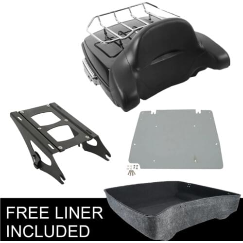 Motorcycle Chopped Trunk Backrest Mount Rack Metal Plate For Harley Tour Pak Touring Street Road Electra Glide King 2014-2020