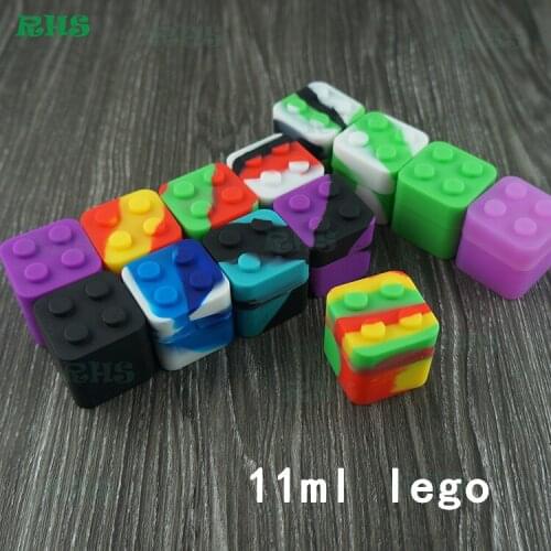 New arrived silicone product 11ml silicone jar dab wax container customed with wholesale price from RHS 10pcs free shipping