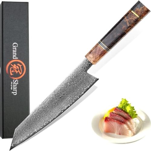 Handmade Chef Knife Japanese Damascus Steel Kiritsuke 67 layers VG10 Luxury Kitchen Knives Professional Cooking Tools Best Gift
