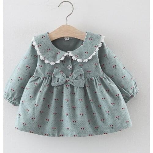 Melario Baby Girls Dress Autumn Winter Newborn Baby Dress Sweet Bow Long Sleeve Princess Dresses Kids Dress Clothes