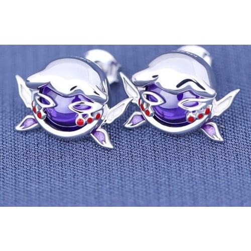 Yuri Anime Mononoke Ninagawa Yaeko ear stud earrings for women jewelry Cos Limit fashion cosplay Xmas gift Daily Props New Rare