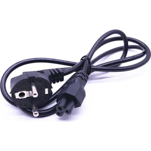 AC Power Cord Lead 3 Pin CLOVER EU European PLUG PC LCD LED Cable Prong Laptop
