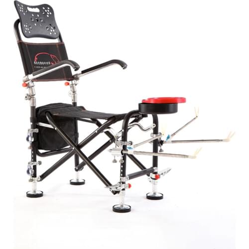 New Style Fishing Chair Fishing Stool Outdoor All-Terrain Aluminum Armchair Folding Portable Multi-functional Fishing Gear