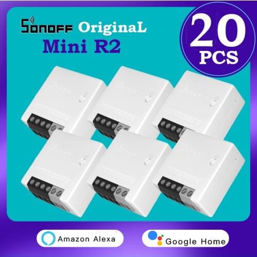 1-20 SONOFF mini r2 smart Switch diy wifi Wireless Switch Timer Smart Home Automation Compatible with eWelink Alexa Google Alice