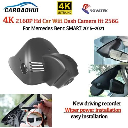 HD 4K 2160P Easy to install car driving recorder DVR Video Recorder Dash Cam Camera For Mercedes Benz SMART 2015~2021