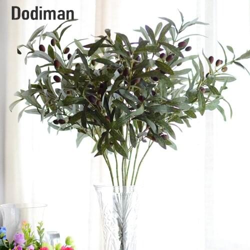 High imitation olive branch Artificial plant leaves Living room flower decorations for wedding party photography