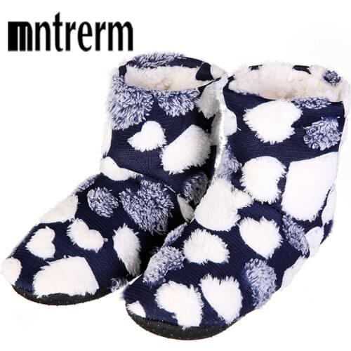 Mntrerm Long Slipper For Women Warm Homemade With Cotton Lining Winter Shoes With Soft Soles Plush Female Home Slippers 2020 New