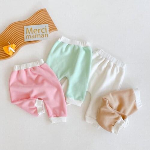 Winter New Baby Girls Candy Color Thicken PP Pants