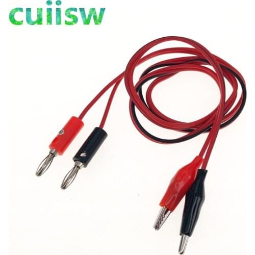 1 Pair Alligator Testing Cord Lead Clip to Banana Plug for Multimeter Test