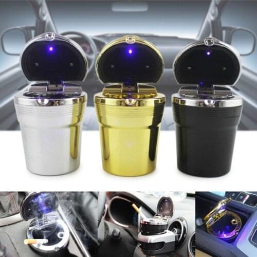1PCS Car Ashtray with Cover Creative with Led Lights Covered Car Inside The Car Multi-function Universal Car Supplies