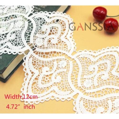 1yard/lot Width:12.0cm Beautiful Cotton embroidered Knitting DIY lace for garment,embellish for dress,scrapbooking(ss-960)