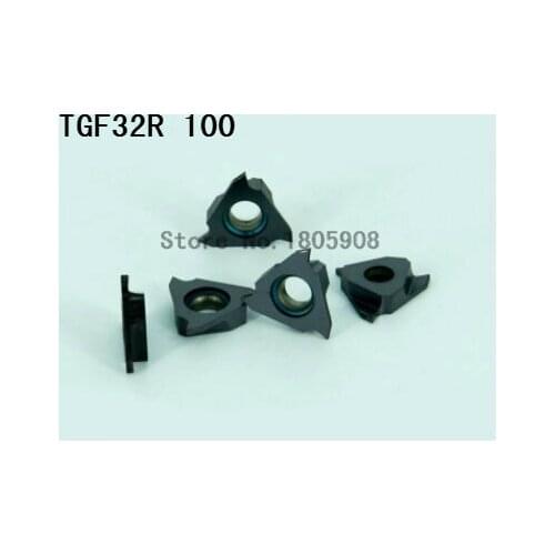 10pcs TGF32R 100 carbide turning insert ,Cutting inserts, Factory outlets,the lather,cnc,for Grooving Holder CGBR & SGBR