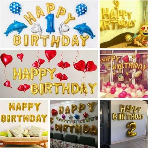 16 Inch 26 Letter A-Z Aluminum Film Balloon Birthday Party Valentines Day Wedding Room Decoration Creative Balloon