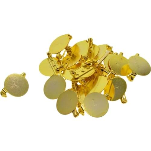 24 Pcs Cabochon Brooch Blank Brooch Base Blanks Trays Supports