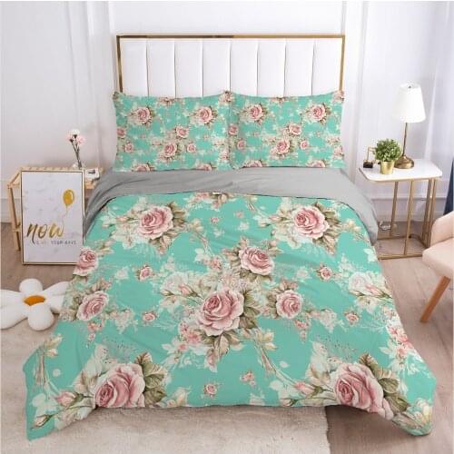 3D Flower Design Duvet Cover Set Bedding Sets Quilt Covers and Pillow cases Full Twin Single Double Size Bedclothes