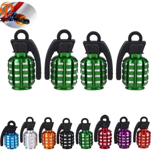 4Pcs/Lot Grenades Bomb Car Wheel Tire Valves Tyre Stem Air Caps Airtight Cover for BMW ATV Motorcycle Bike Car Styling