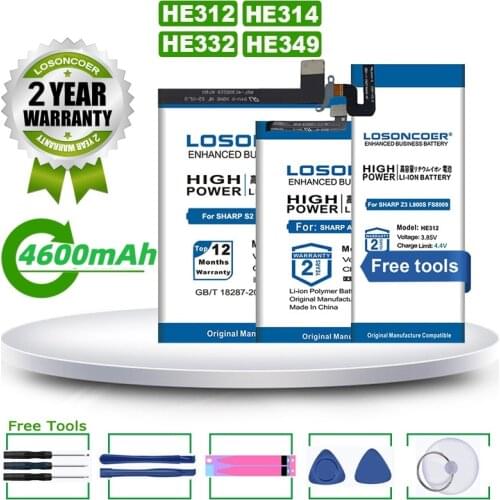 4600mAh HE332 HE309 HE312 HE349 HE314 Battery For SHARP S2 FS8010 AQUOS / AQUOS S3 FS8032/ AQUOS Z2 A1 FS8002 /Z3 L900S FS8009