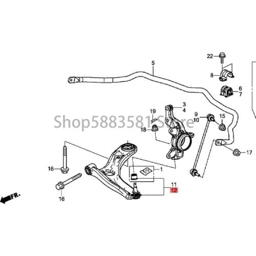 Car Left front lower arm assembly suspension Front suspension lower arm hon daf itFront wheel lower arm Front wheel suspension