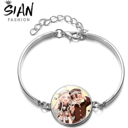 SIAN Japan Anime Toilet-Bound Bracelet Glass Cabocho Hanako-Kun Womens Charm Bracelets Cartoon Women Girls Jewelry Accessories