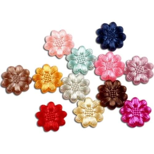 200Pcs Mixed Sunflower Craft ABS Resin Half Pearls Flatback Cabochon Beads For Cloth Needlework DIY Scrapbooking Decoration