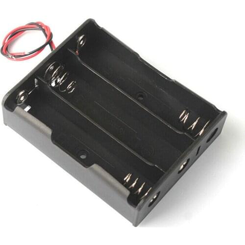 DIY 3.7-14.8V 1/2/3/4 Section Plastic Battery Case Box Holder Storage Box For 18650 Black