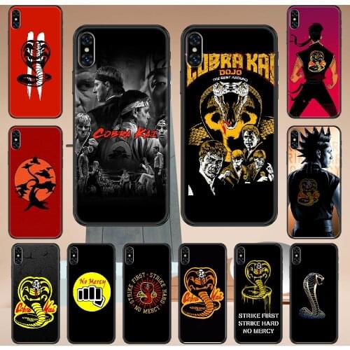 TV Cobra Kai snake Phone Case Cover Hull For iphone 5 5s se 2 6 6s 7 8 12 mini plus X XS XR 11 PRO MAX black trend hoesjes