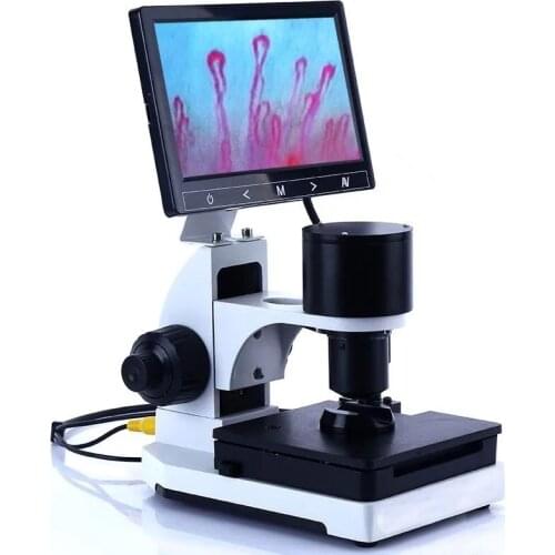 USB Digital Microscope Microscope Blood Microcirculation Inspection Zoom Nailfold Capillary Microcirculation with LCD Screen