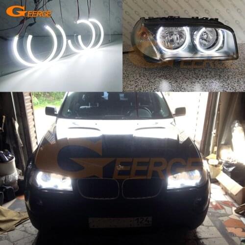 For BMW E83 X3 facelift 2007 2008 2009 2010 Ultra bright SMD LED Angel Eyes halo rings kit Day Light Car styling Accessories