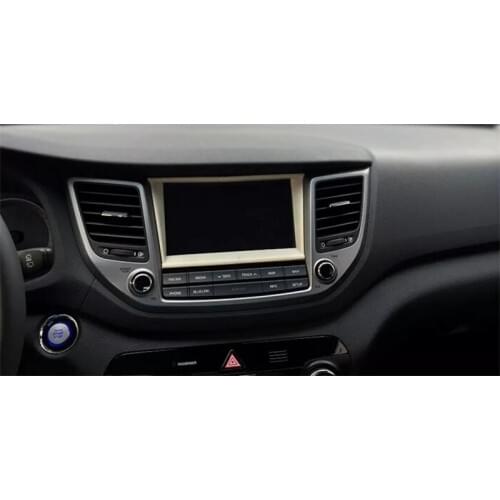 For Hyundai Tucson 2015-2019 ABS Chrome LED Central Navigation Display Screen Decorative Box Car Accessories Styling Car Parts