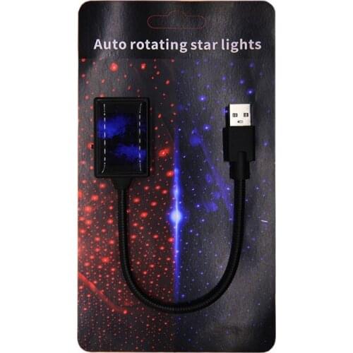 Car Interior Atmosphere Lamp Car Ceiling Decoration Lamp Led Gypsophila With Rotating Starry Sky Vehicle Projection Lamp