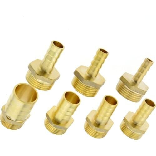 Brass Hose Fitting 3/4 Inch BSP Male Thread 10mm 12mm 16mm 19mm 25mm Hose Barb Tail Pipe Connector Joint Copper Coupler Adapter